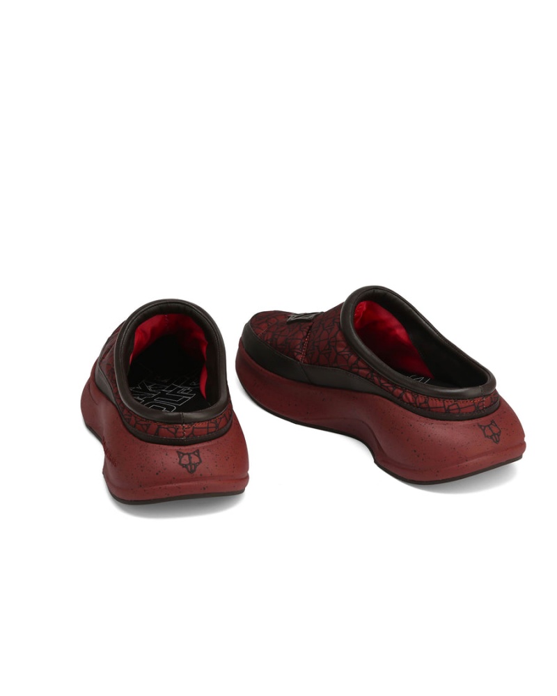 Deep Red Naked Wolfe Tide Combo Men's Slippers | VUT7140KY