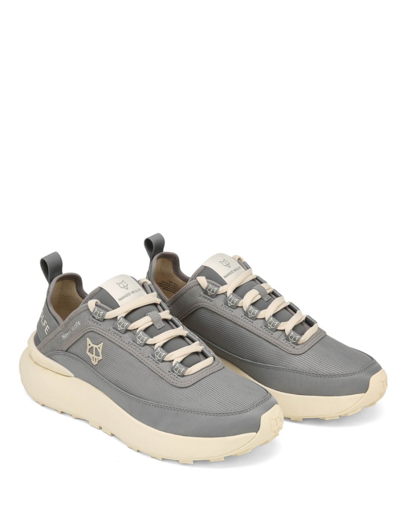 Grey Naked Wolfe Drip Nylon Men's Sneakers | IED285RU