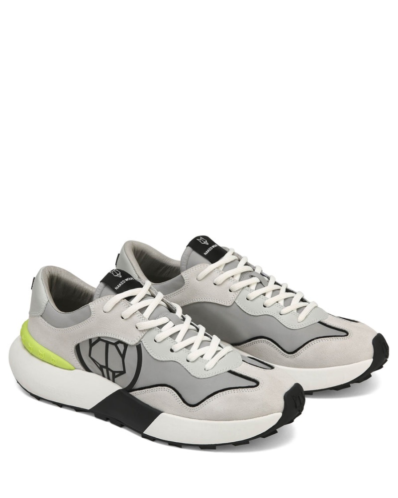 Grey Naked Wolfe Drought Men's Sneakers | FBQ7022LF