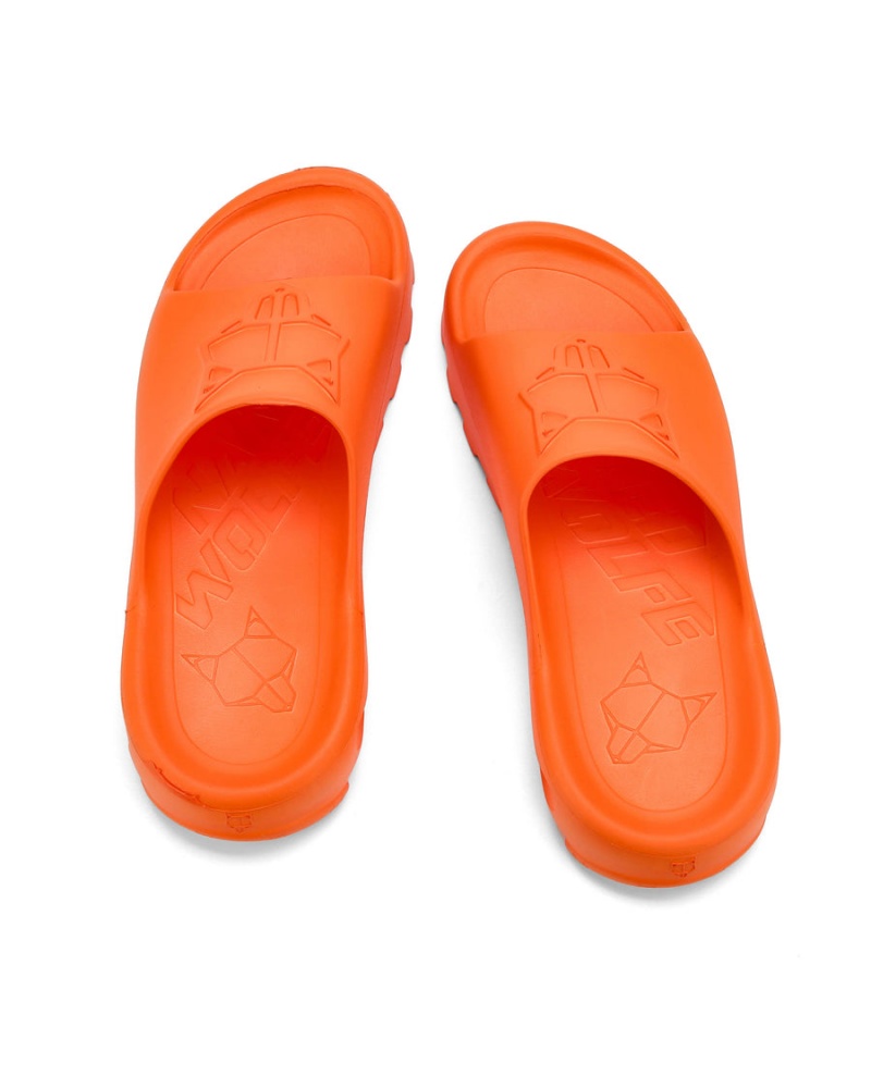 Orange Naked Wolfe Tommy Men's Slides | JOF717OT