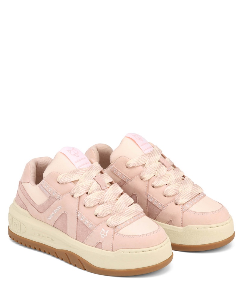 Pink Naked Wolfe Skating Suede Women's Sneakers | AGI8763IG