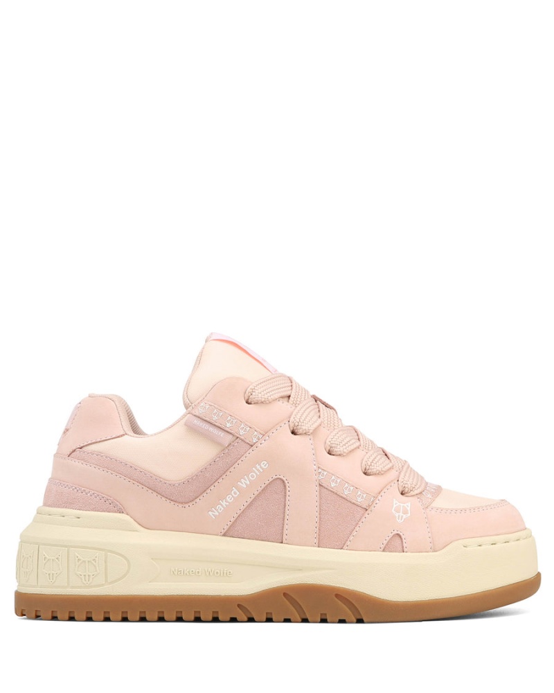 Pink Naked Wolfe Skating Suede Women\'s Sneakers | AGI8763IG