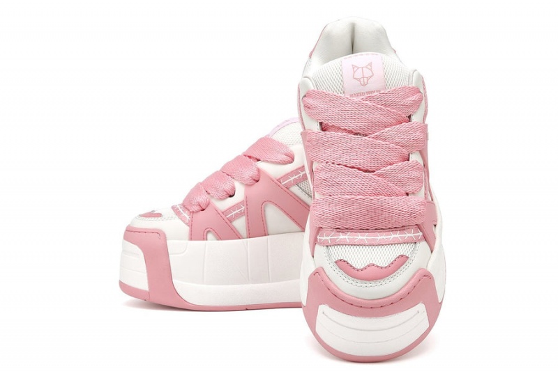 Pink White Naked Wolfe Slider Baby Women's Sneakers | JLX5943EA