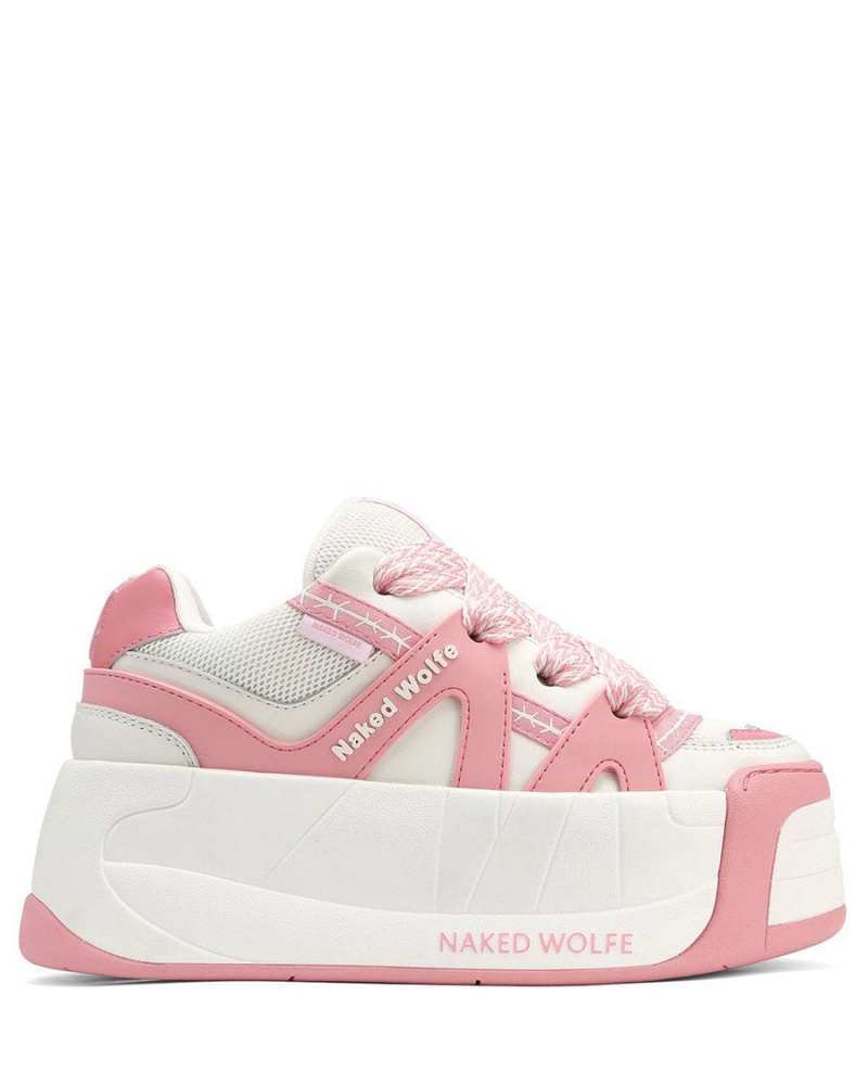 Pink White Naked Wolfe Slider Baby Women\'s Sneakers | JLX5943EA