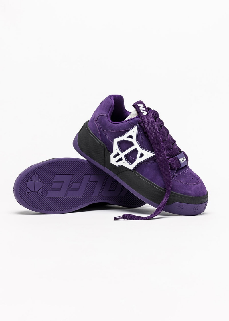 Purple Black Naked Wolfe Kosa Men's Sneakers | NUC6869UH