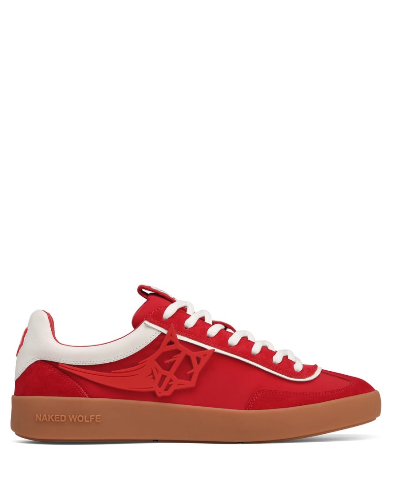 Red Naked Wolfe Palm Nylon Men's Sneakers | HWR935XB