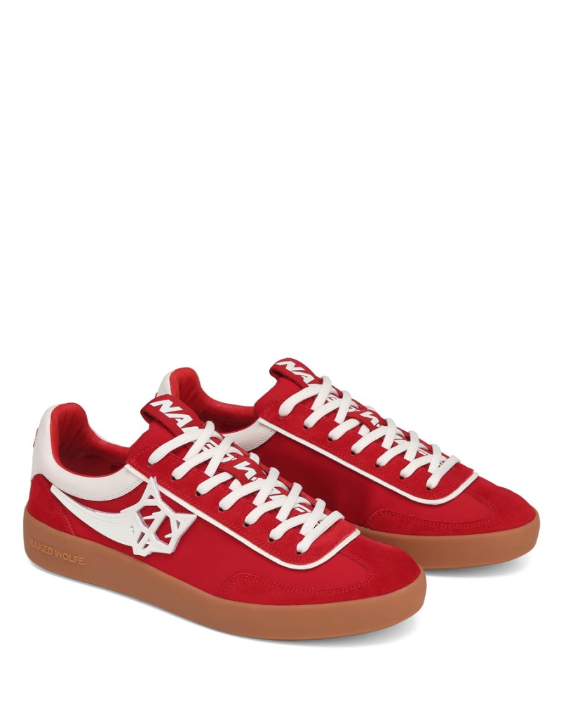 Red Naked Wolfe Palm Nylon Men's Sneakers | HWR935XB