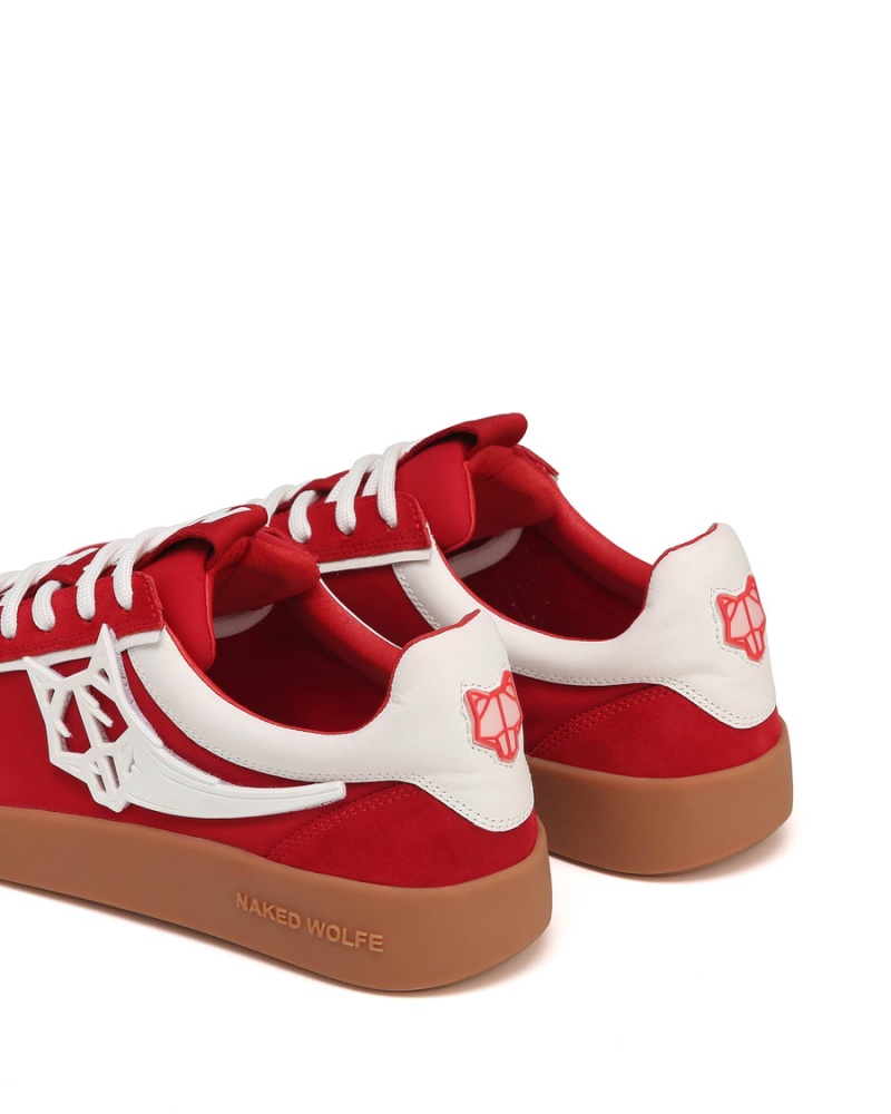 Red Naked Wolfe Palm Nylon Men's Sneakers | HWR935XB