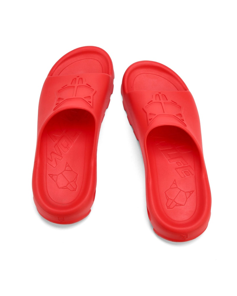 Red Naked Wolfe Tommy Men's Slides | APQ4313PV