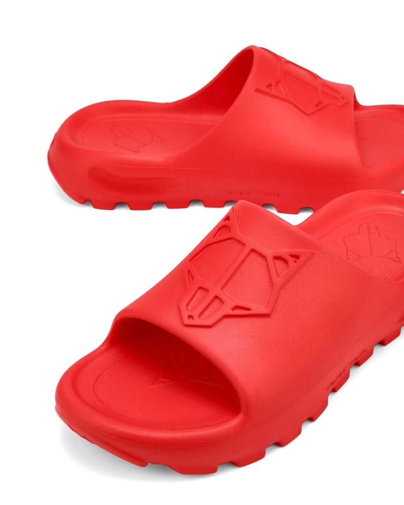 Red Naked Wolfe Tommy Men's Slides | APQ4313PV