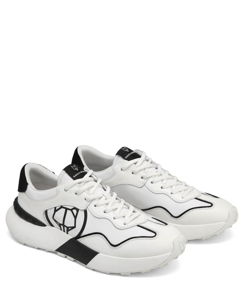 White Black Naked Wolfe Drought Men's Sneakers | OHT7844AU