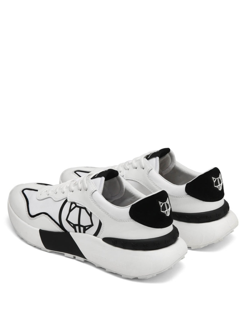 White Black Naked Wolfe Drought Men's Sneakers | OHT7844AU