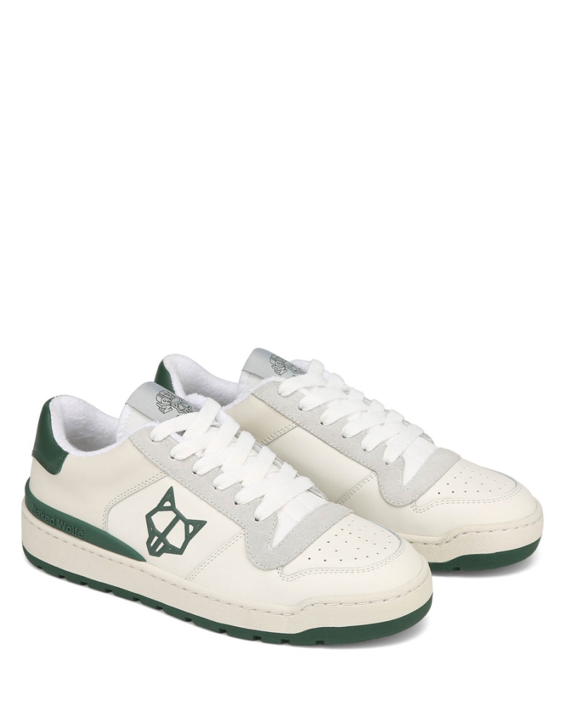 White Grey Green Naked Wolfe Ravenn Women's Sneakers | MEV1511FH