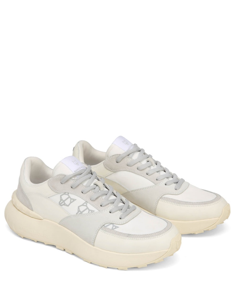 White Grey Naked Wolfe Dart Suede Men's Sneakers | WMT3746VX