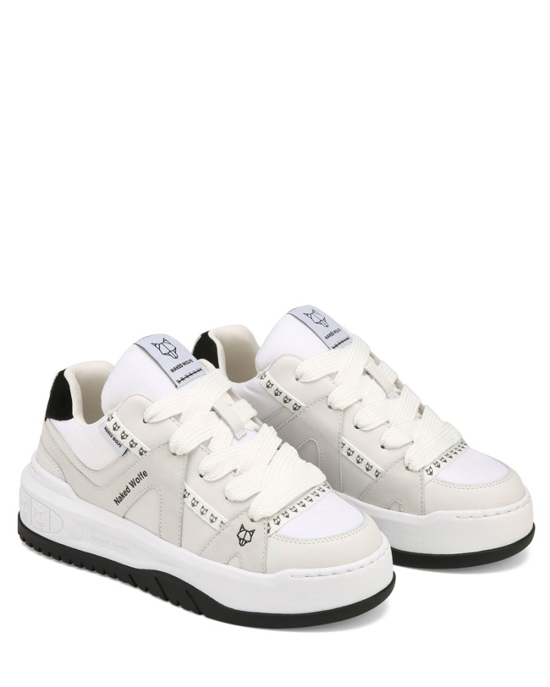 White Grey Naked Wolfe Skating Suede Women's Sneakers | OMT4888QW