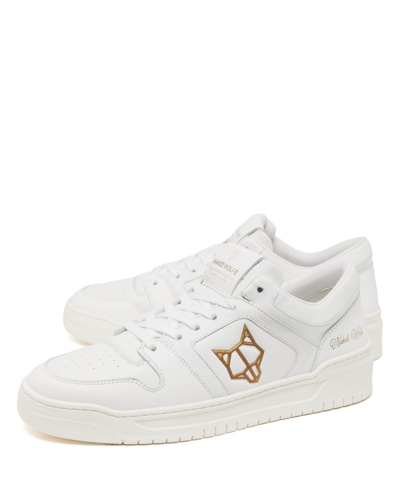 White Naked Wolfe CM-01 Leather Men's Sneakers | BZB1434WM