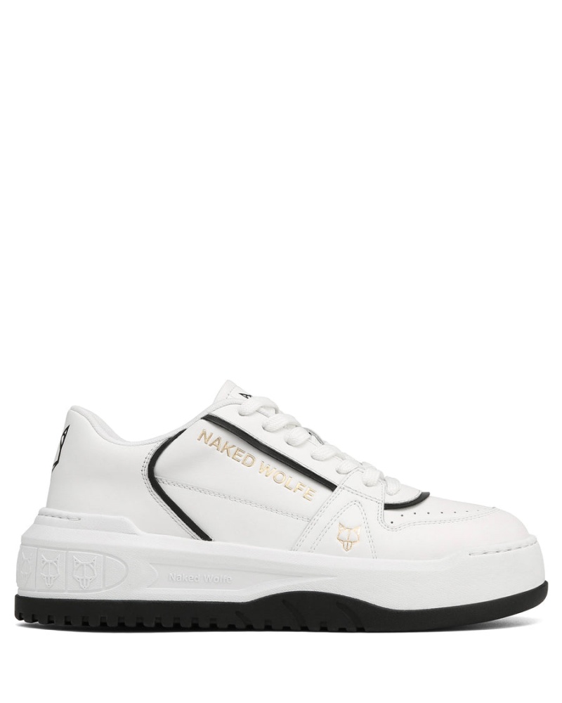 White Naked Wolfe Cara Leather Women\'s Sneakers | YMC7514PX