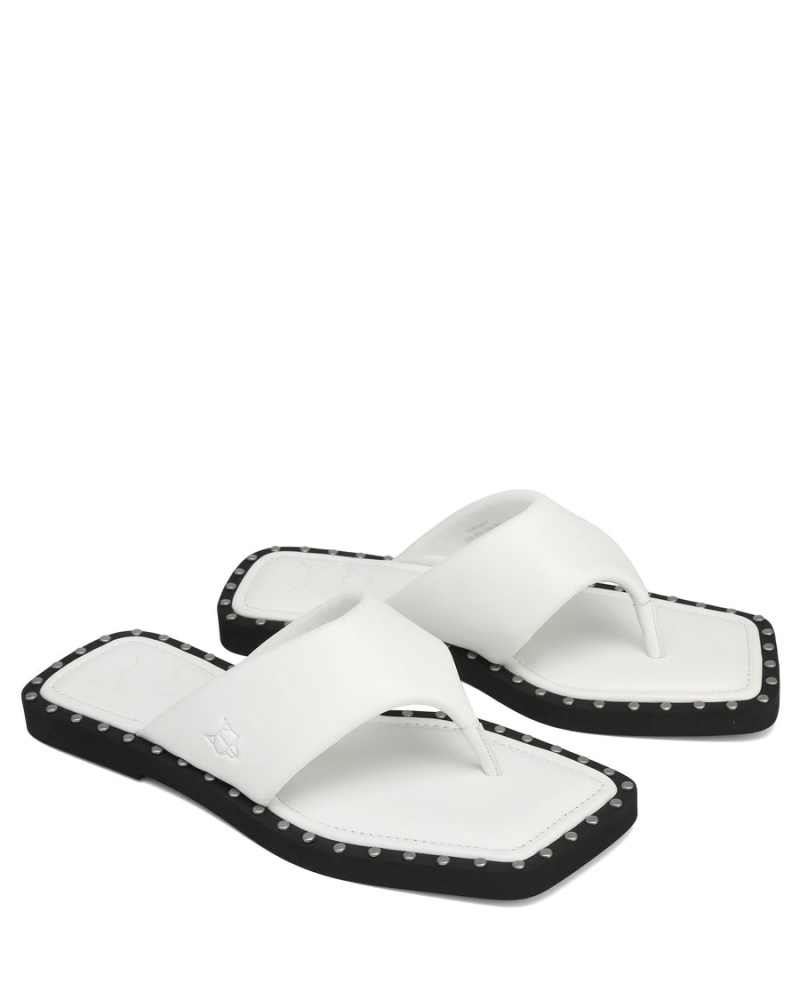 White Naked Wolfe Danni Leather Women's Sandals | EKO9072PQ