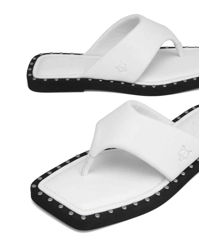 White Naked Wolfe Danni Leather Women's Sandals | EKO9072PQ