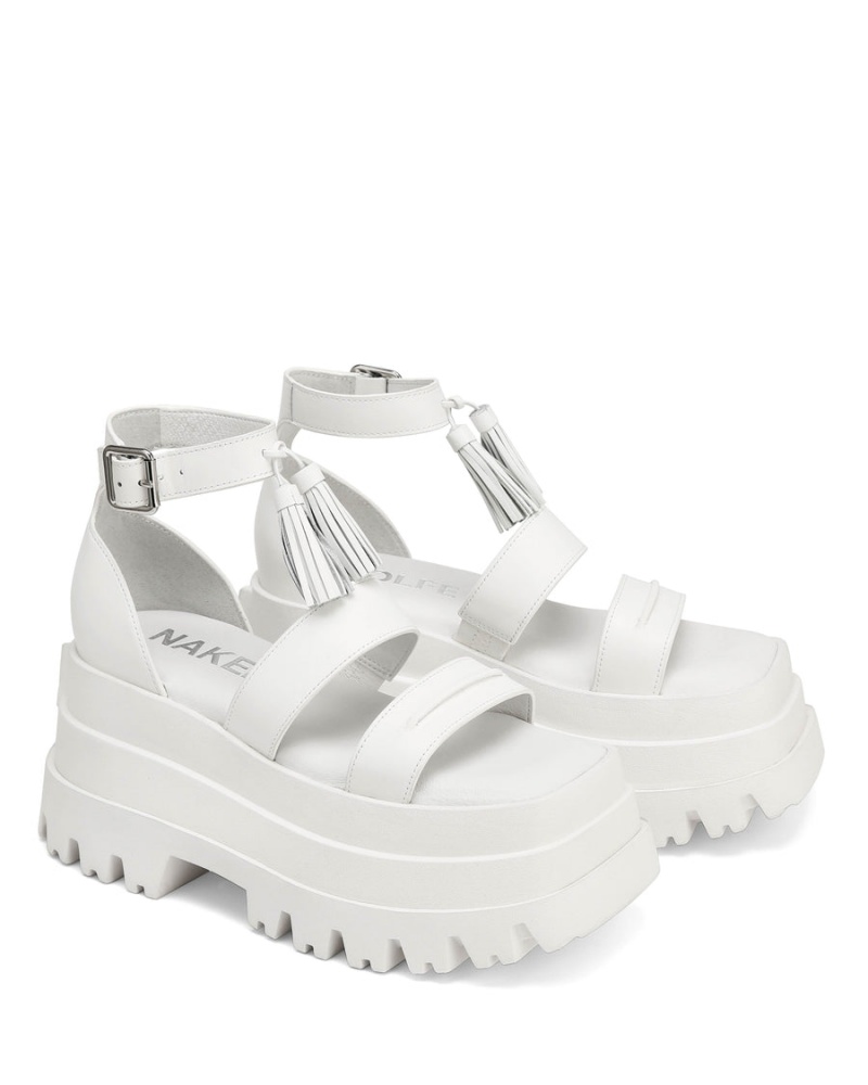 White Naked Wolfe Dare Women's Sandals | SHH4866FS