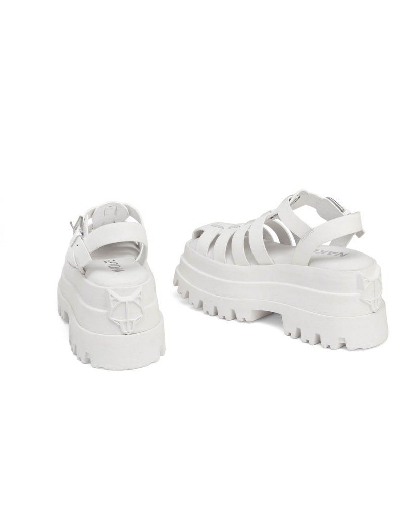 White Naked Wolfe Devil Women's Sandals | XOI5329DM