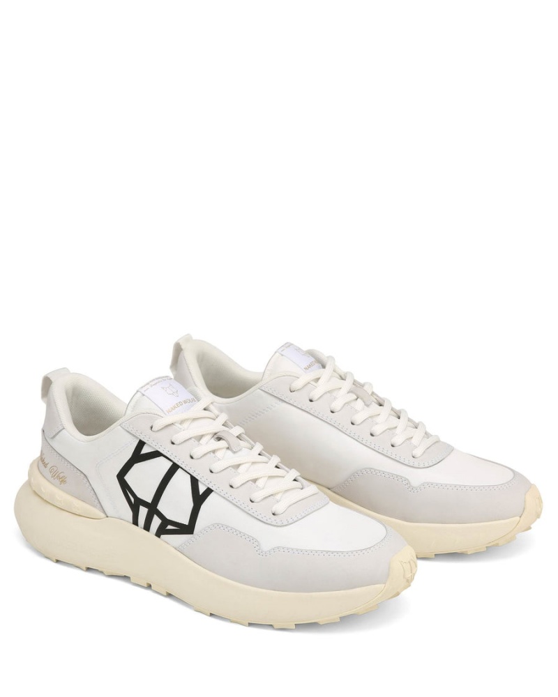 White Naked Wolfe Doubt Nylon Men's Sneakers | VJW2962MV