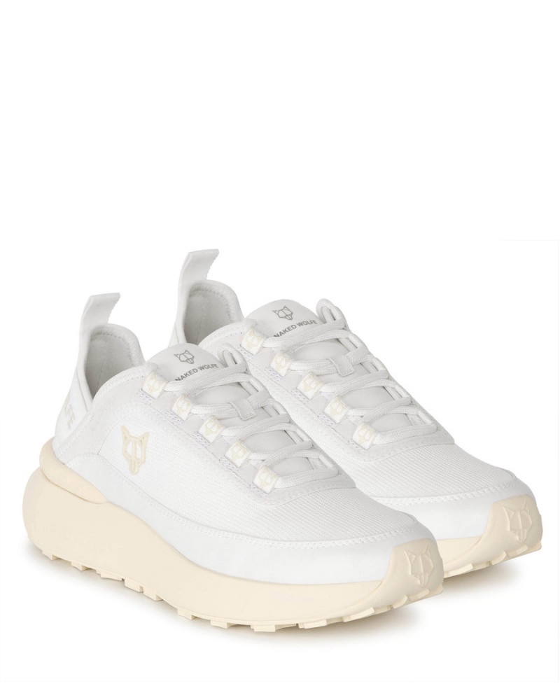 White Naked Wolfe Drip Nylon Men's Sneakers | CZF7499MB