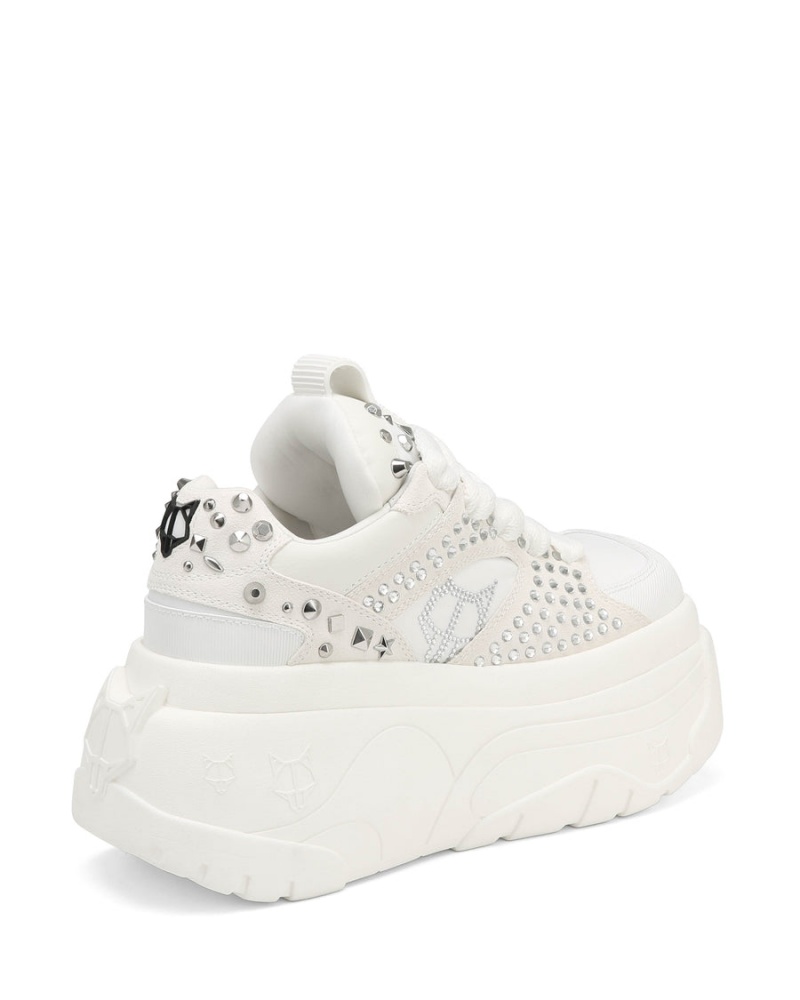 White Naked Wolfe Fantasy Diamonds Women's Sneakers | KTO6414ZP