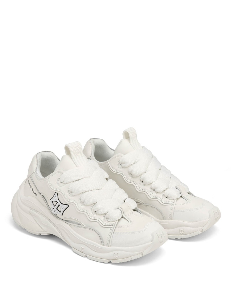 White Naked Wolfe Flip Cow Leather Men's Sneakers | BQI419ET