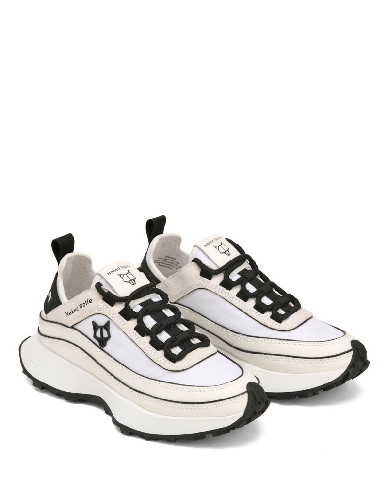 White Naked Wolfe Petal Nylon Women's Sneakers | FTM2970QQ