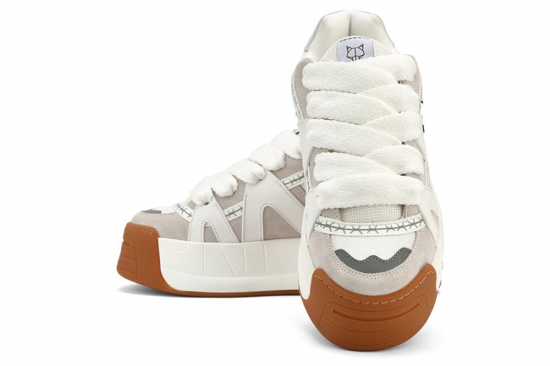 White Naked Wolfe Slide Men's Sneakers | ZLU4517OY