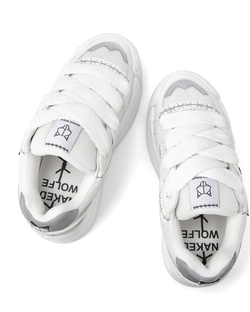 White Naked Wolfe Slider Women's Sneakers | AEB714NK