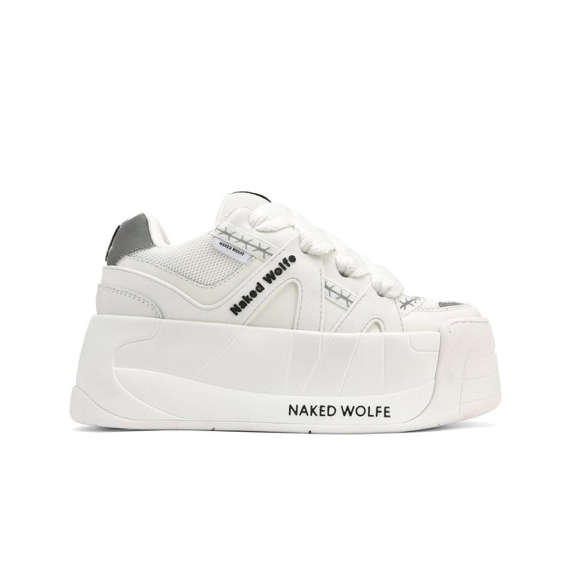 White Naked Wolfe Slider Women's Sneakers | AEB714NK