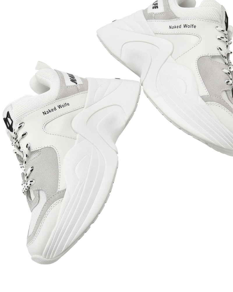 White Naked Wolfe Track Women's Sneakers | TEZ9985DN