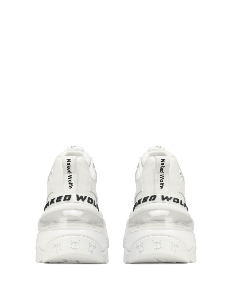 White Naked Wolfe Wind Women's Sneakers | QOZ5176QQ