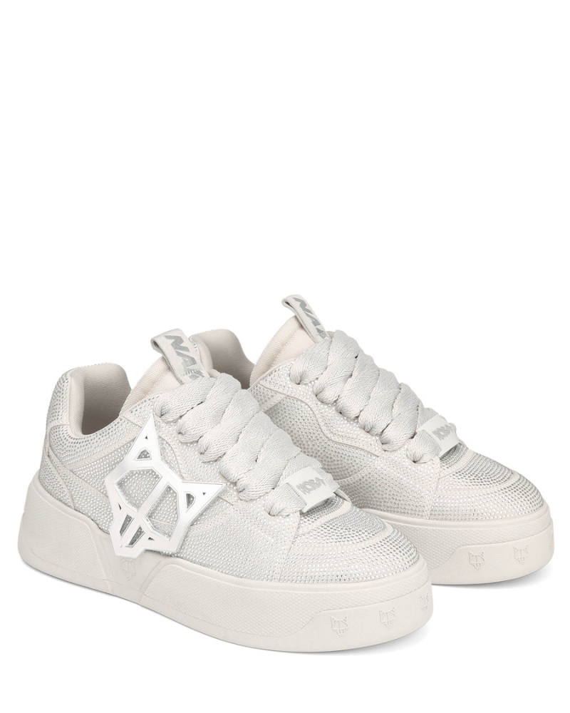 White Silver Naked Wolfe Kosa Men's Sneakers | JBK44100QL