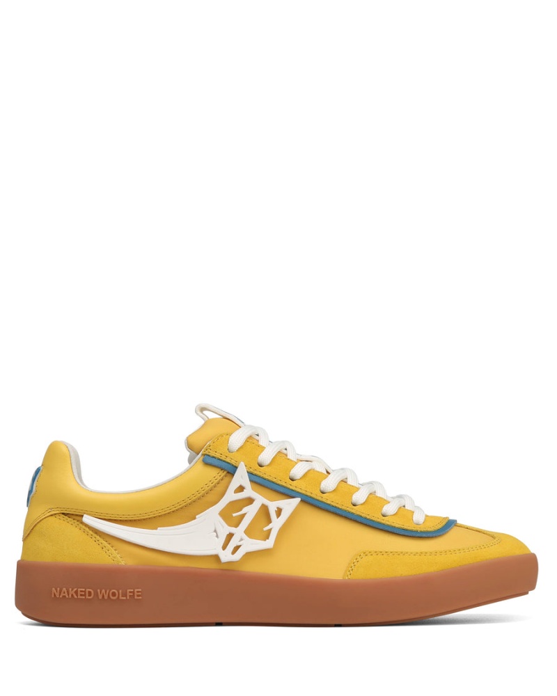 Yellow Naked Wolfe Palm Nylon Men's Sneakers | GXX6886TE