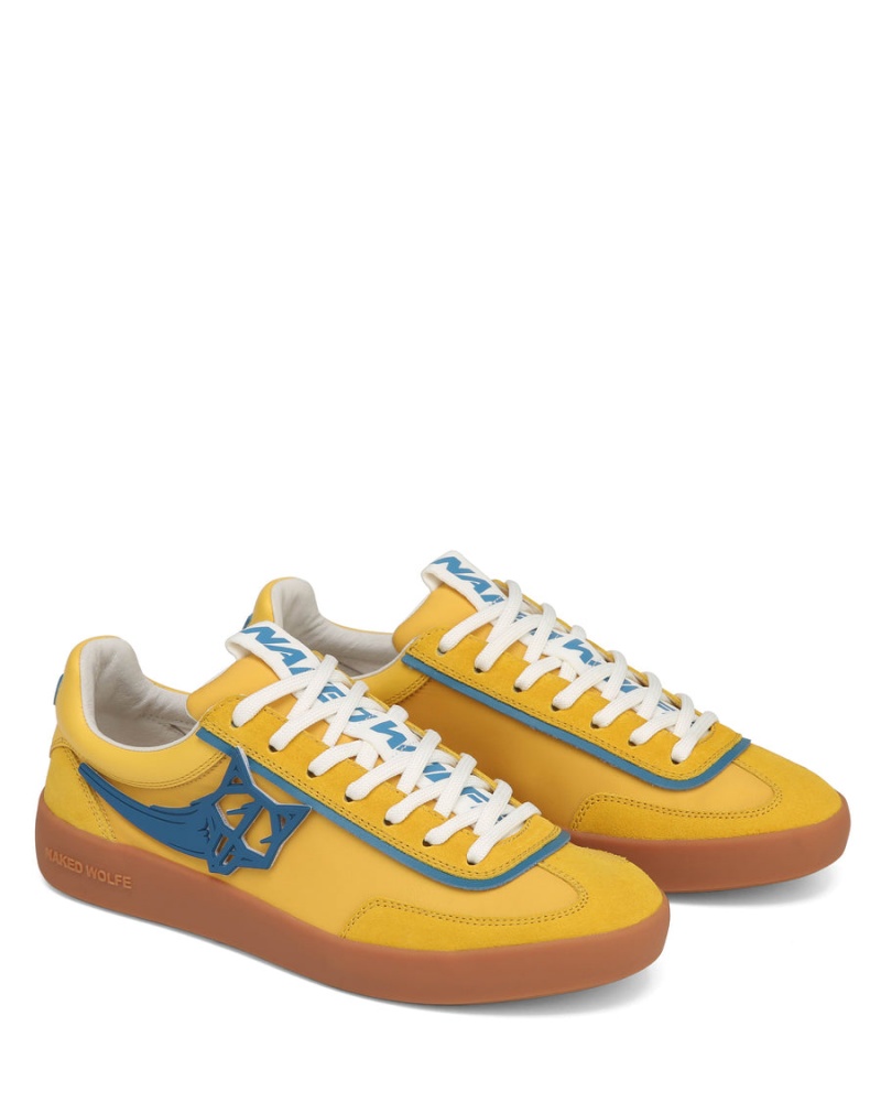 Yellow Naked Wolfe Palm Nylon Men's Sneakers | GXX6886TE