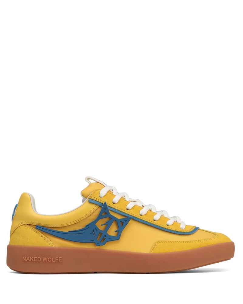 Yellow Naked Wolfe Palm Nylon Men\'s Sneakers | GXX6886TE