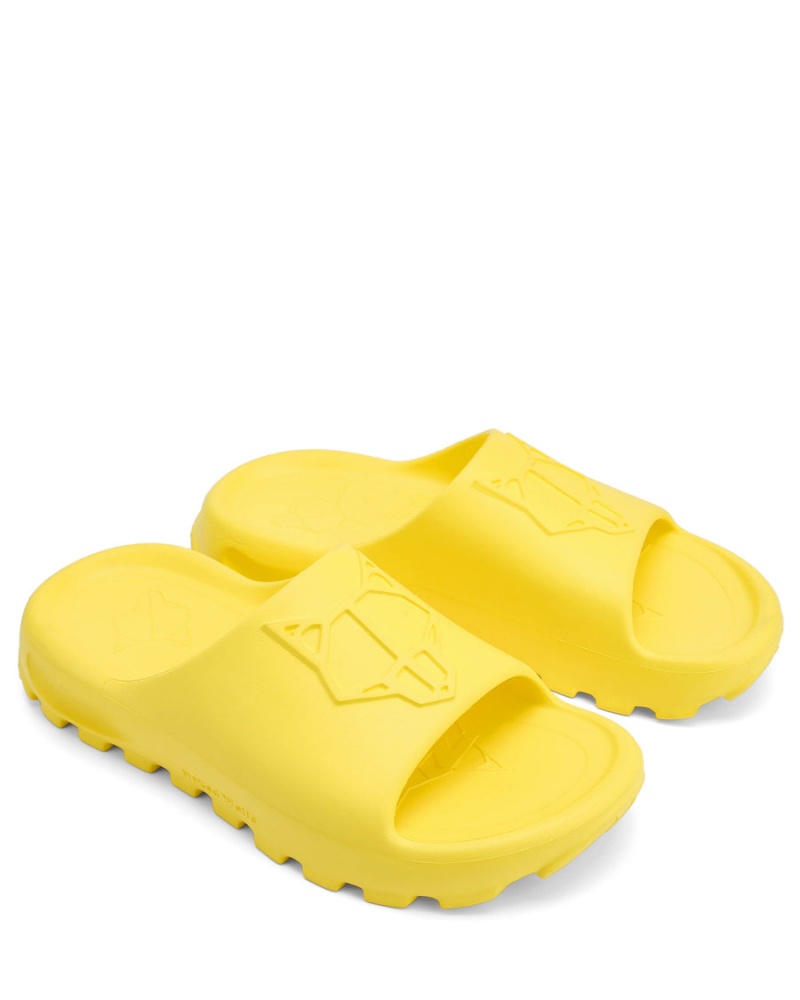 Yellow Naked Wolfe Tommy Men's Slides | NPT191FM