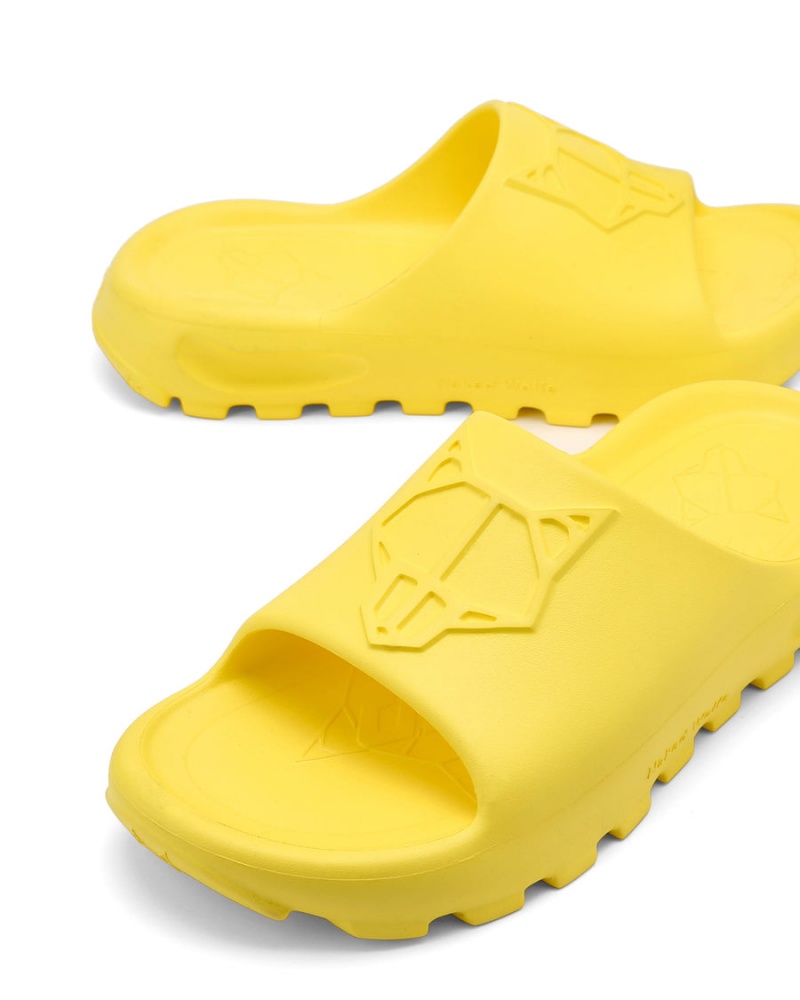 Yellow Naked Wolfe Tommy Men's Slides | NPT191FM